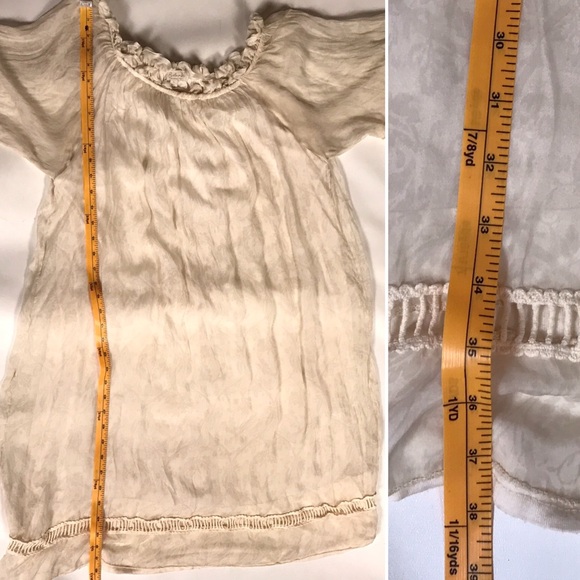 Bella Umbra White on White Print Silk Dress Size L - Picture 6 of 16